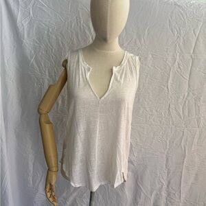 Madewell White Linen Tank Top - Size S